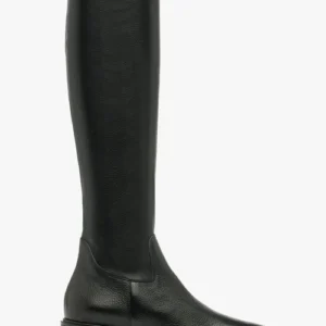 Czarne kozaki elastyczne z wąską cholewką