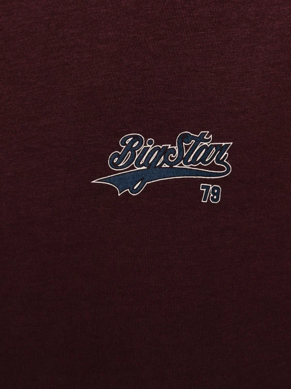 Koszulka dziewczęca z kontrastowym wykoŅczeniem bordowa Kola 604