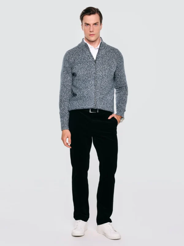 Sweter męski rozpinany melanżowy niebieski Dionis 402