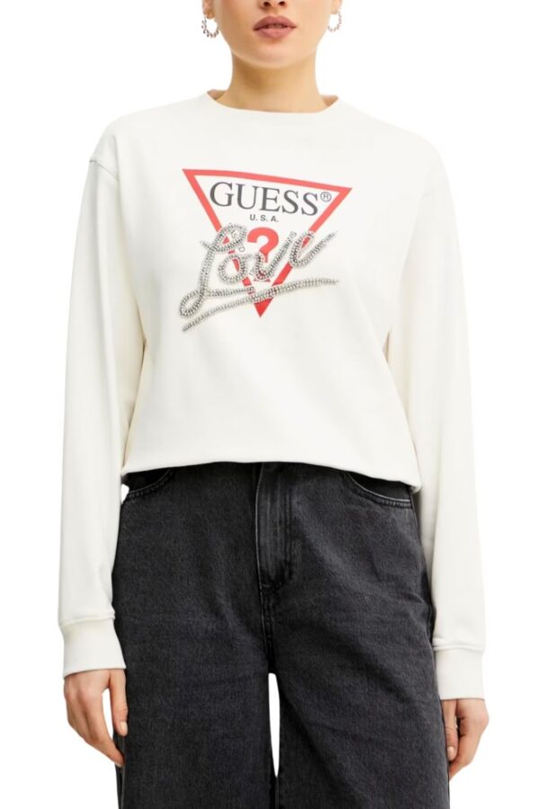 GUESS Biała bluza damska Love