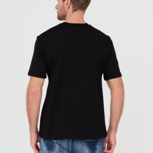 JUST CAVALLI Czarny męski t-shirt Fiche