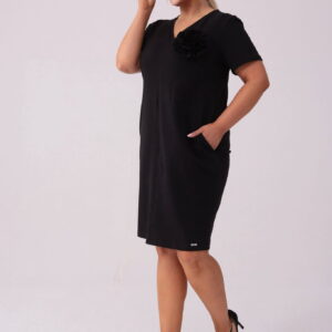 Czarna sukienka Eloise - Casualowa Elegancja PLUS SIZE XXL LATO