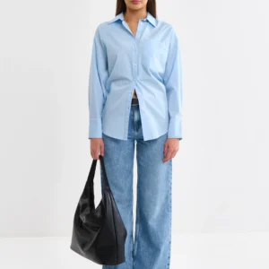 Koszula damska oversize niebieska Lamesa 400
