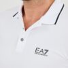 EA7 Biała męska koszulka polo