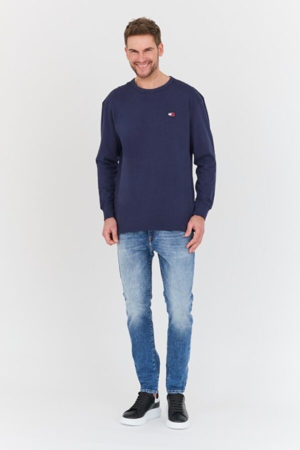 TOMMY JEANS Granatowy męski longsleeve