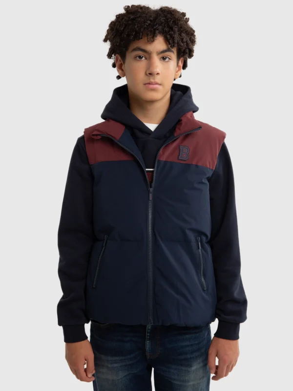 dd82e797093347b81936d296840bf1d1b8a4e3ef Kamizelka chłopięca ocieplana granatowa Manuel 403