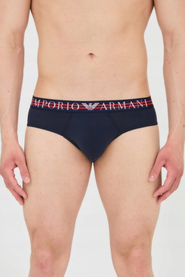 EMPORIO ARMANI Slipy granatowe 3-pack