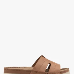 Brązowe klapki damskie z platformą