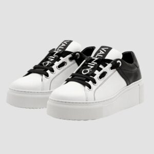 VALENTINO Biało-czarne sneakersy Baraga S Sneaker Lace-U