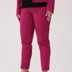 Eleganckie biznesowe spodnie Amelia w kolorze głębokiej fuksji PLUS SIZE XXL OVERSIZE WIOSNA
