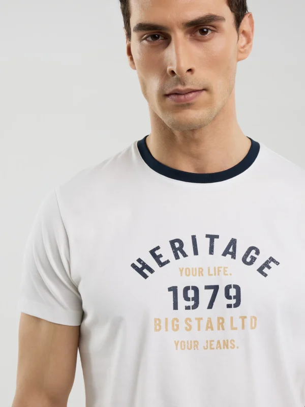 df4bc21184b35b3b4fbc9afab422473bb1529e20 Koszulka męska z nadrukiem biała Jaros 100