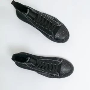 Trampki męskie wysokie czarne LL174022 906