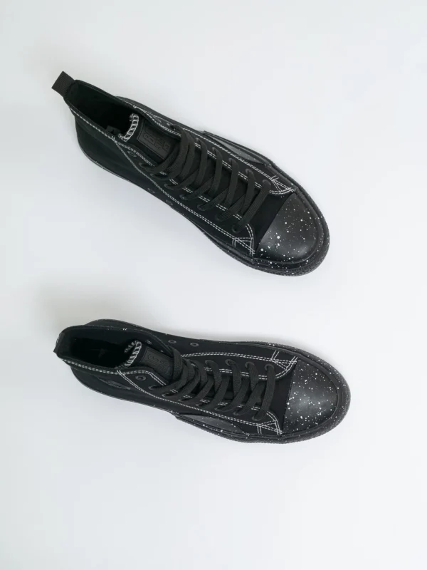 Trampki męskie wysokie czarne LL174022 906