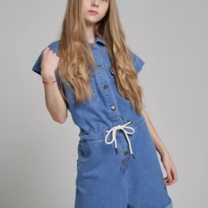 Kombinezon dziewczęcy jeansowy niebieski Quinn 129