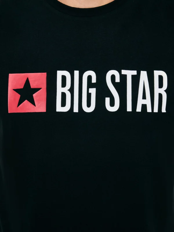 Koszulka męska z logo BIG STAR czarna Quado 906