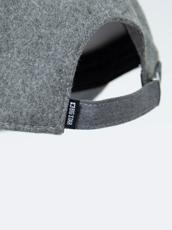 Czapka z daszkiem wełniana szara Lano 902