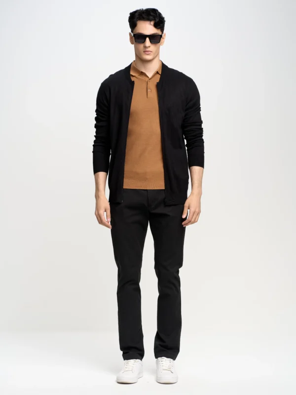 Spodnie męskie chinosy czarne Erhat 907