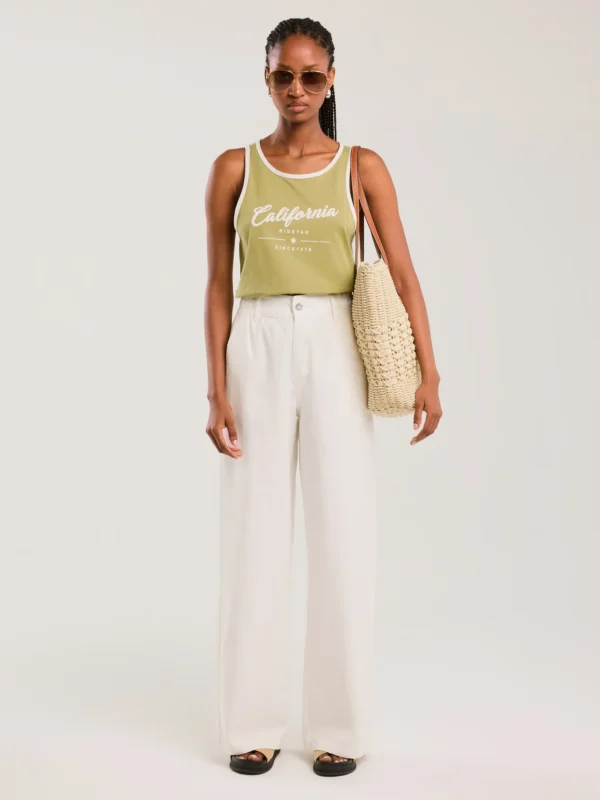 e39b2ca55cc13887c4b103f35a573cd9780f3043 Koszulka damska na ramiączkach khaki Witalina 303