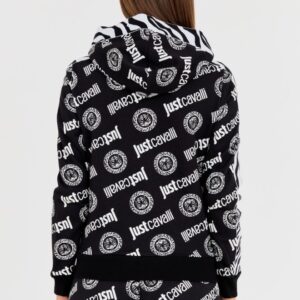 JUST CAVALLI Czarna damska bluza Logo Tigre