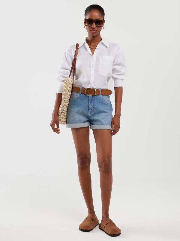 Szorty damskie jeansowe niebieskie Ayako 498