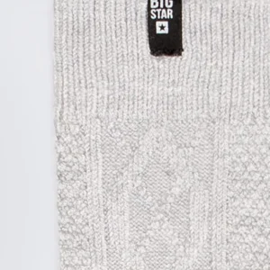 Skarpety damskie z wiskozy o warkoczowym splocie szare Eline 902