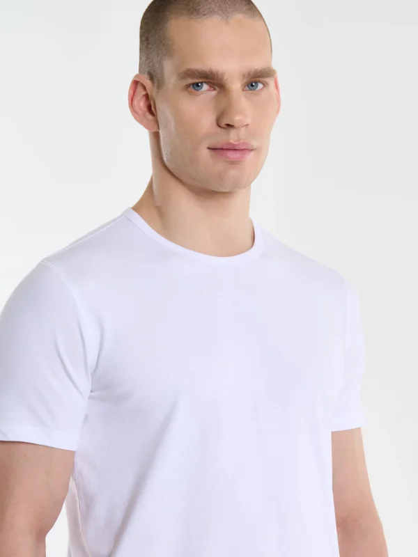 Koszulka męska z krótkim rękawem biała Classac 101