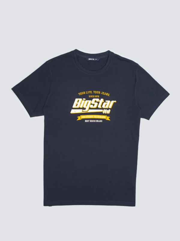 Koszulka męska z nadrukiem granatowa Briss 403