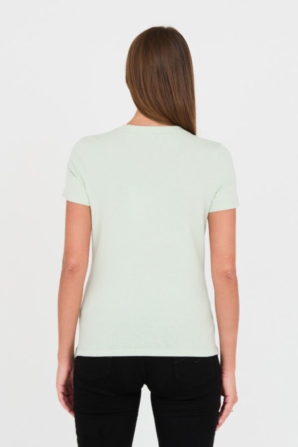 GUESS Zielony damski t-shirt bawełniany Original Tee