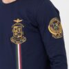 AERONAUTICA MILITARE Granatowy męski bawełniany longsleeve