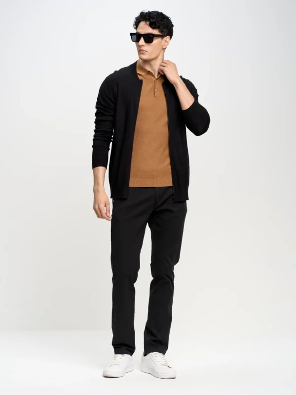 Spodnie męskie chinosy czarne Erhat 907