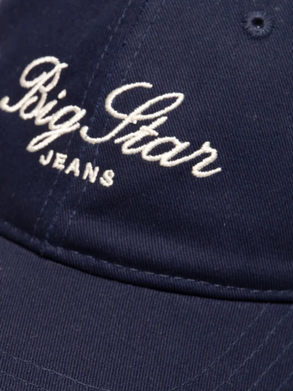 Czapka damska z daszkiem z haftem granatowa Bellia 403