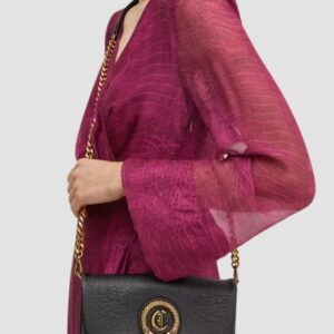 JUST CAVALLI Czarna torebka Range N Soft Gothic - Style 3