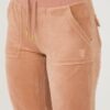 JUICY COUTURE Beżowe damskie spodnie dresowe Del Ray Gold Pocketed Pant