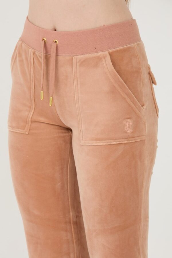 JUICY COUTURE Beżowe damskie spodnie dresowe Del Ray Gold Pocketed Pant