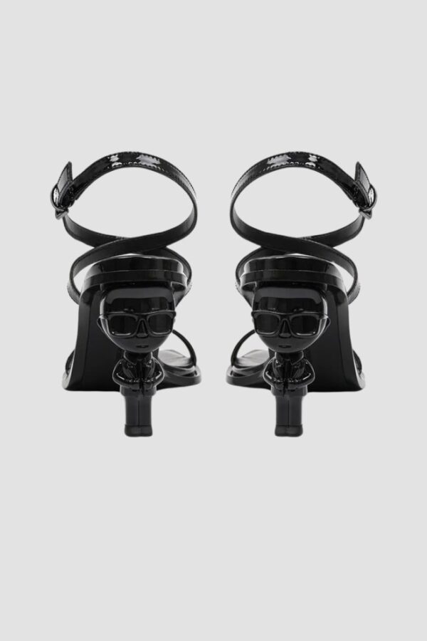 KARL LAGERFELD Czarne damskie sandały KARL NFT HEEL