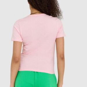 JUICY COUTURE Różowy t-shirt damski haylee recycled z haftowanym logo