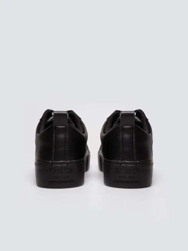 Trampki damskie ze skóry ekologicznej czarne RR274316 906