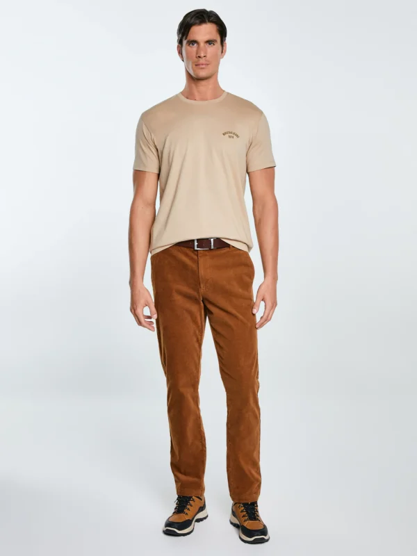 Koszulka męska bawełniana beżowa Vincer 805