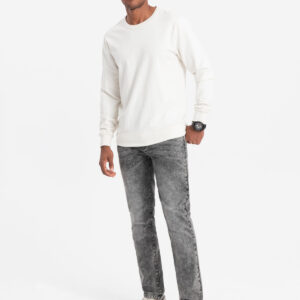 Spodnie męskie jeansowe STRAIGHT LEG - szare V4