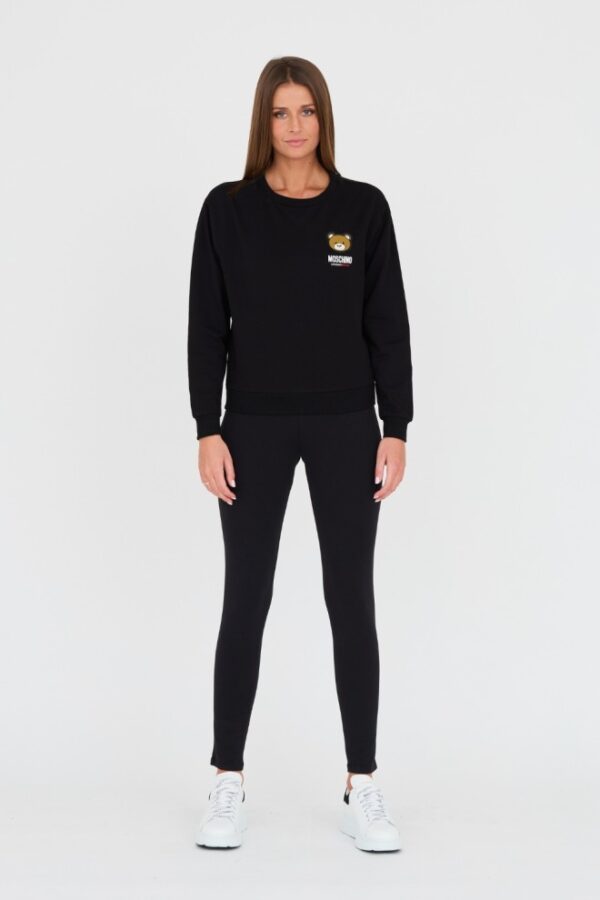 MOSCHINO Czarna damska bluza z misiem