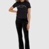 JUICY COUTURE Czarny t-shirt damski z diamentowym logo
