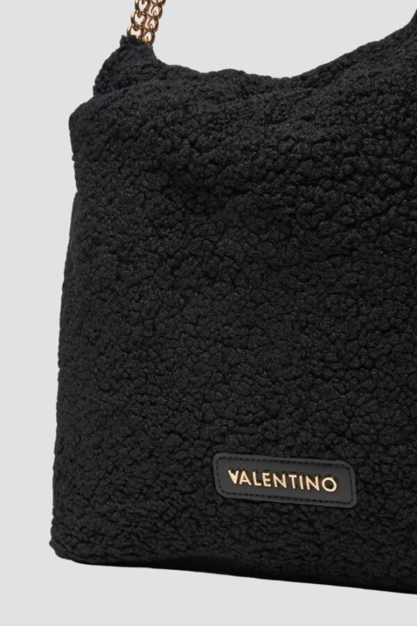 VALENTINO Duża czarna damska torebka worek Qube Hobo Bag