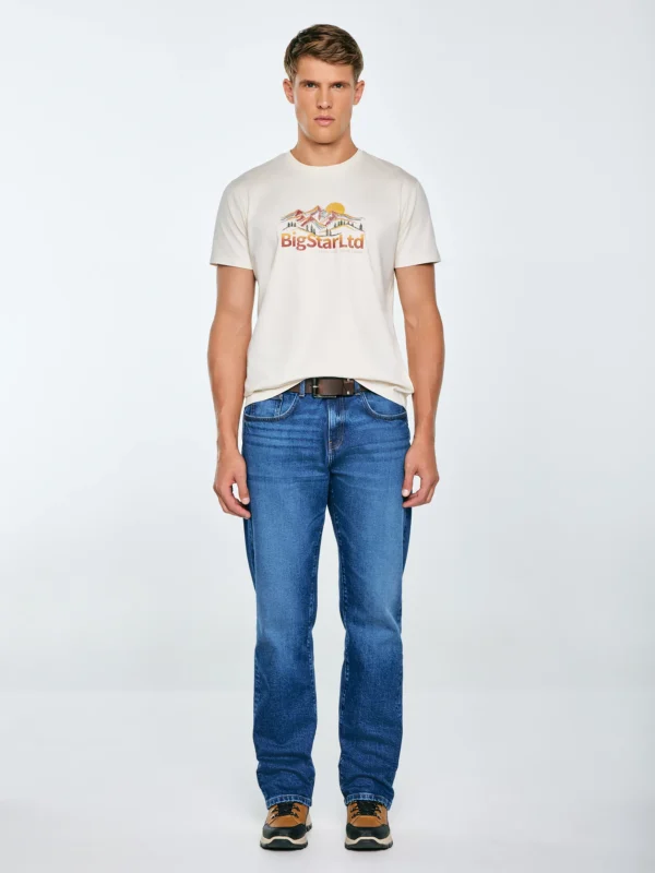 ebc4d4ebec124d9088370500319f2d1d456900f4 Koszulka męska z nadrukiem kremowa Mifer 103