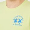 LA MARTINA Żółty męski t-shirt z dużym logo
