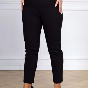 Eleganckie czarne spodnie cygaretki Inez XXL OVERSIZE