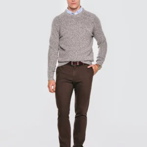 Spodnie męskie chinosy brązowe Erhatin 803