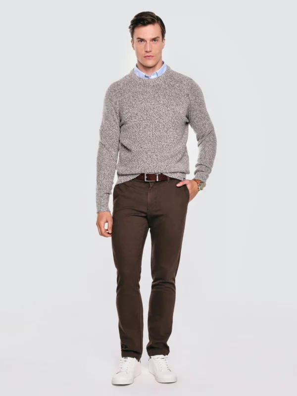 Spodnie męskie chinosy brązowe Erhatin 803