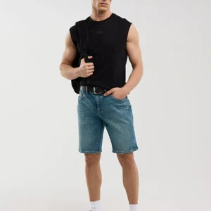 Koszulka męska bez rękawów czarna Irrer 906