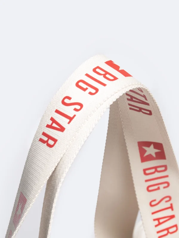 Torba damska z tkaniny w paski czerwona Mavia 603