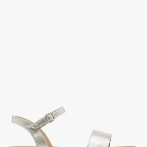 Srebrne sandały damskie płaskie